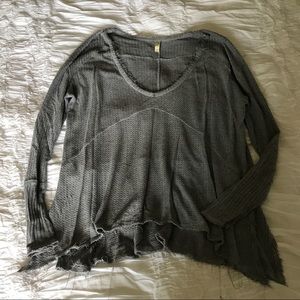Free People Waffle Knit Henley